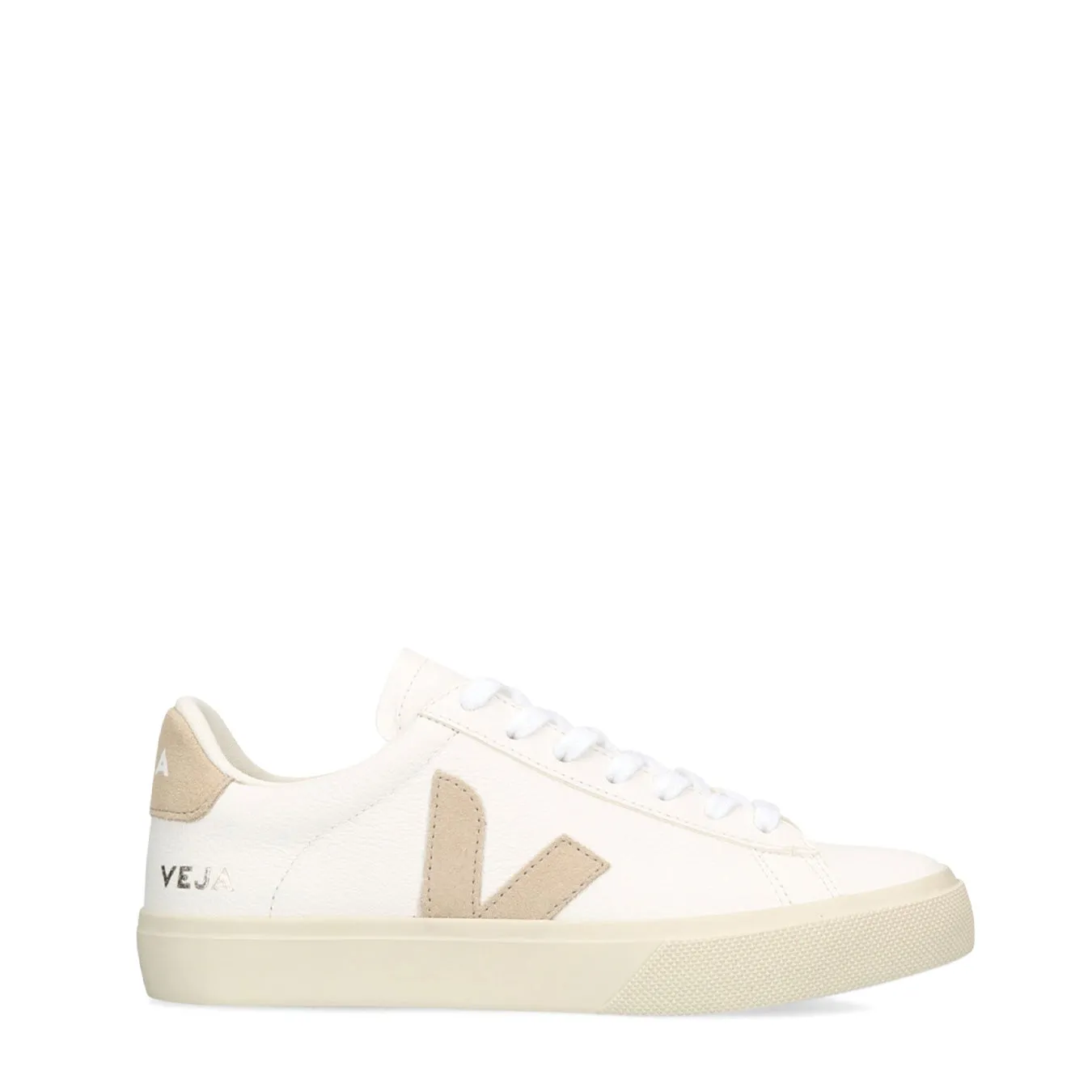 Veja Womens Campo Chromefree Leather Trainer Extra-White Almond