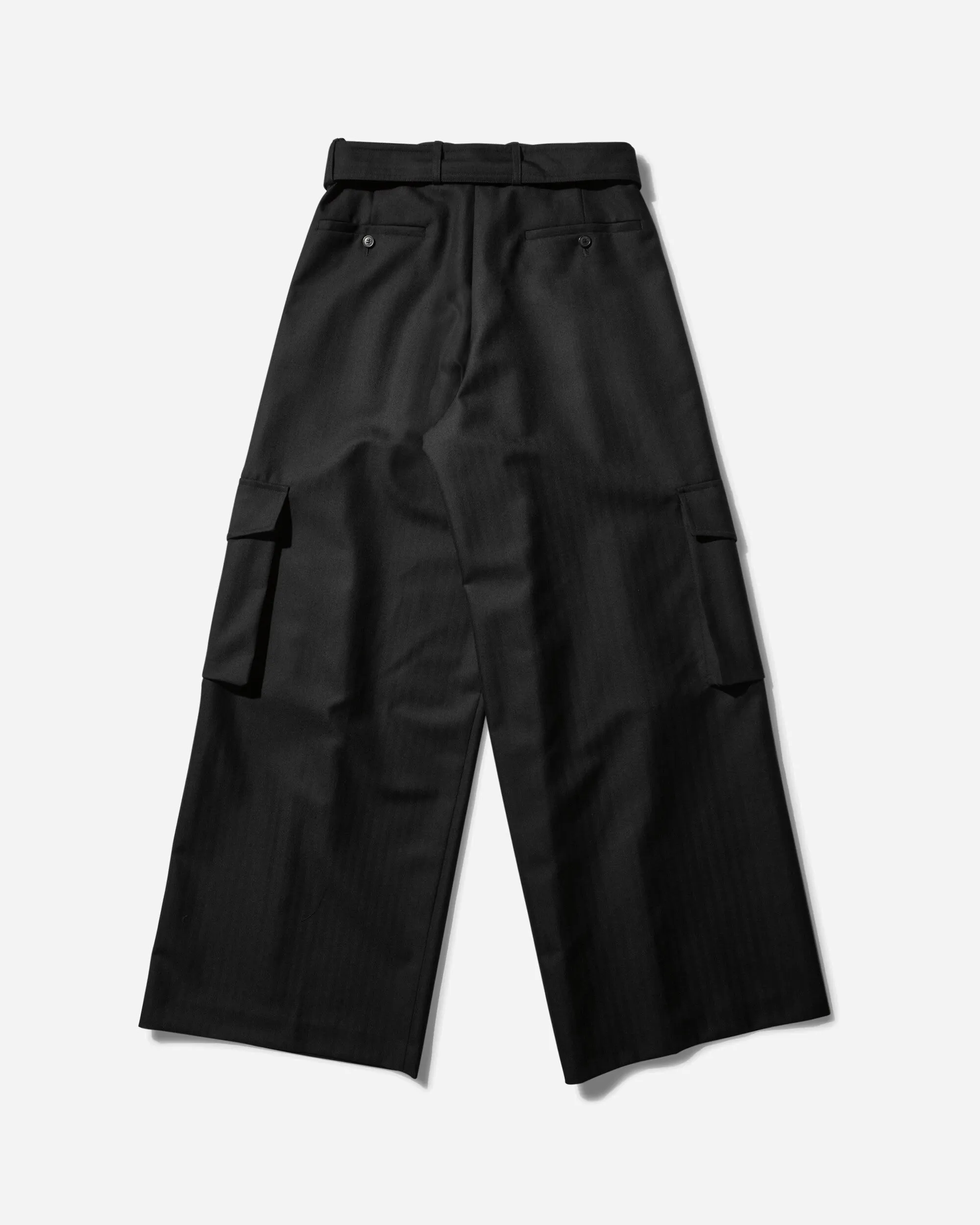 Wide Belted Pants Navy
