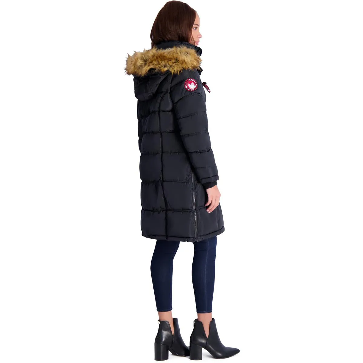 Womens Faux Fur Heavyweight Puffer Coat