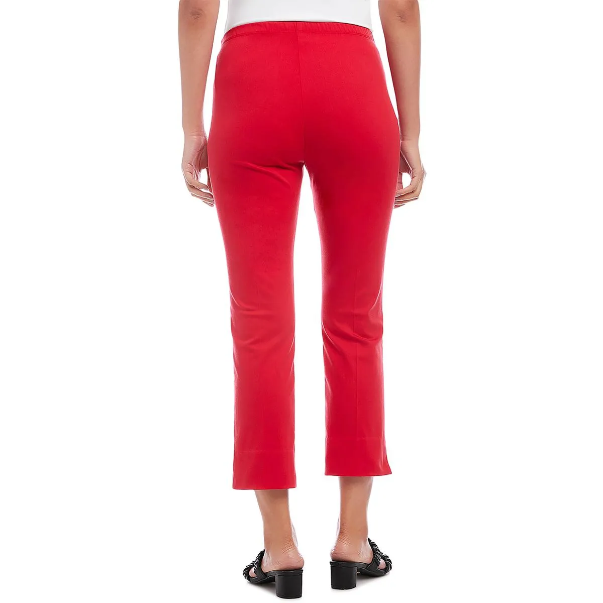 Womens High Rise Split Hem Capri Pants