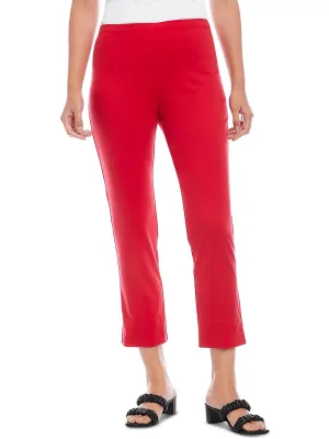 Womens High Rise Split Hem Capri Pants