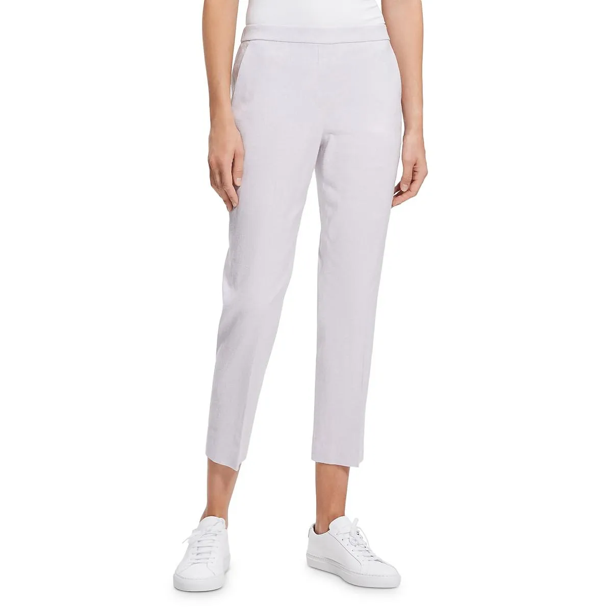 Womens High Rise Stretch Cropped Pants